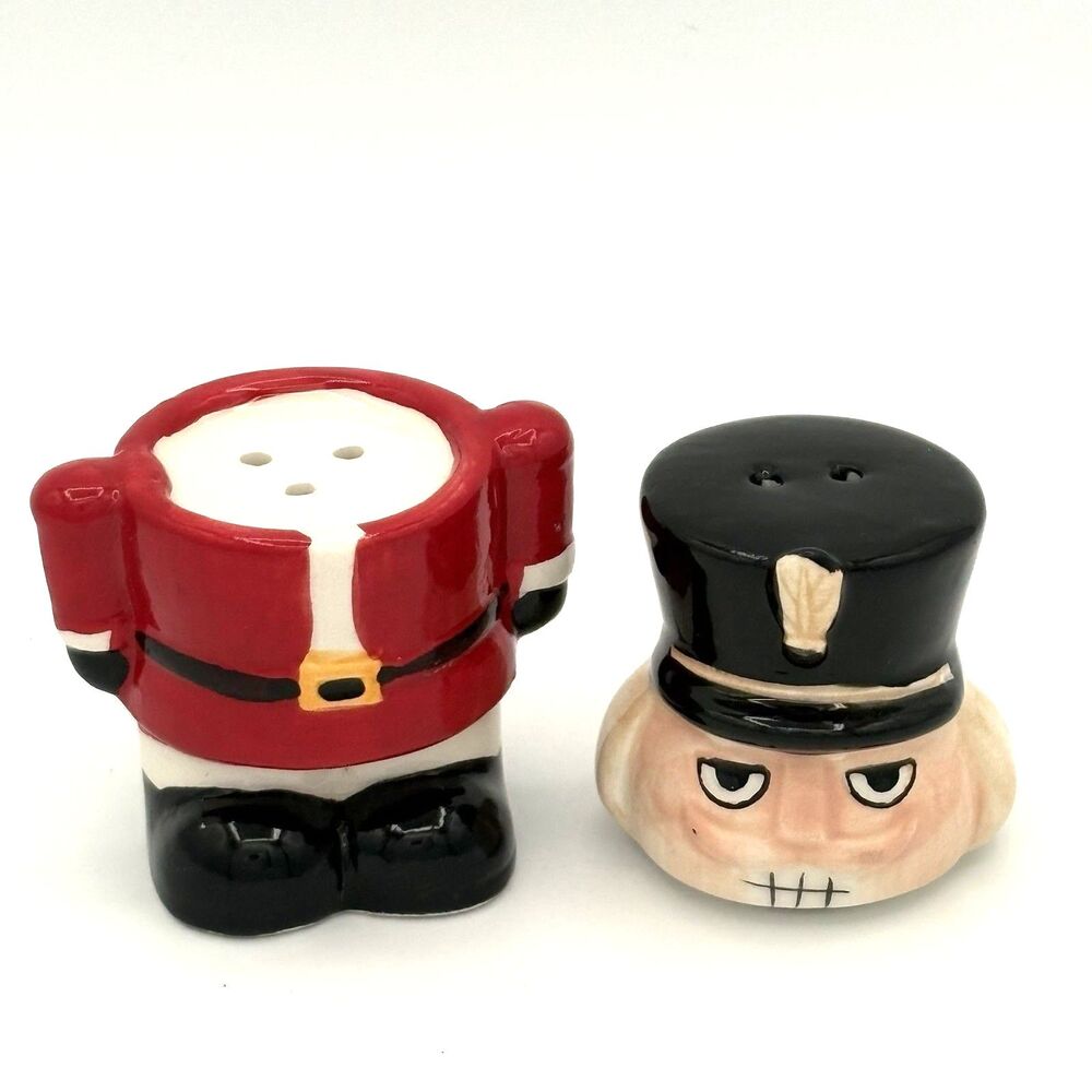 Ceramic Christmas Soldier Salt & Pepper Shaker Set 4" - Picture 2 of 8